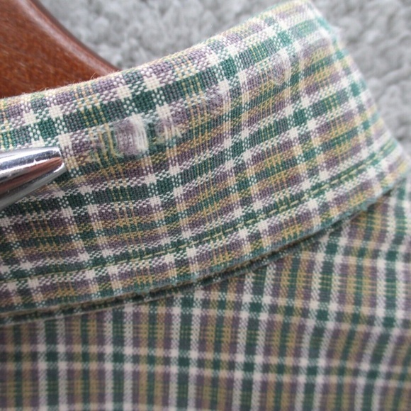 Carhartt Long Sleeve Shirt Gingham Plaid Mens 2XL XXL Green Yellow Western - Picture 9 of 13